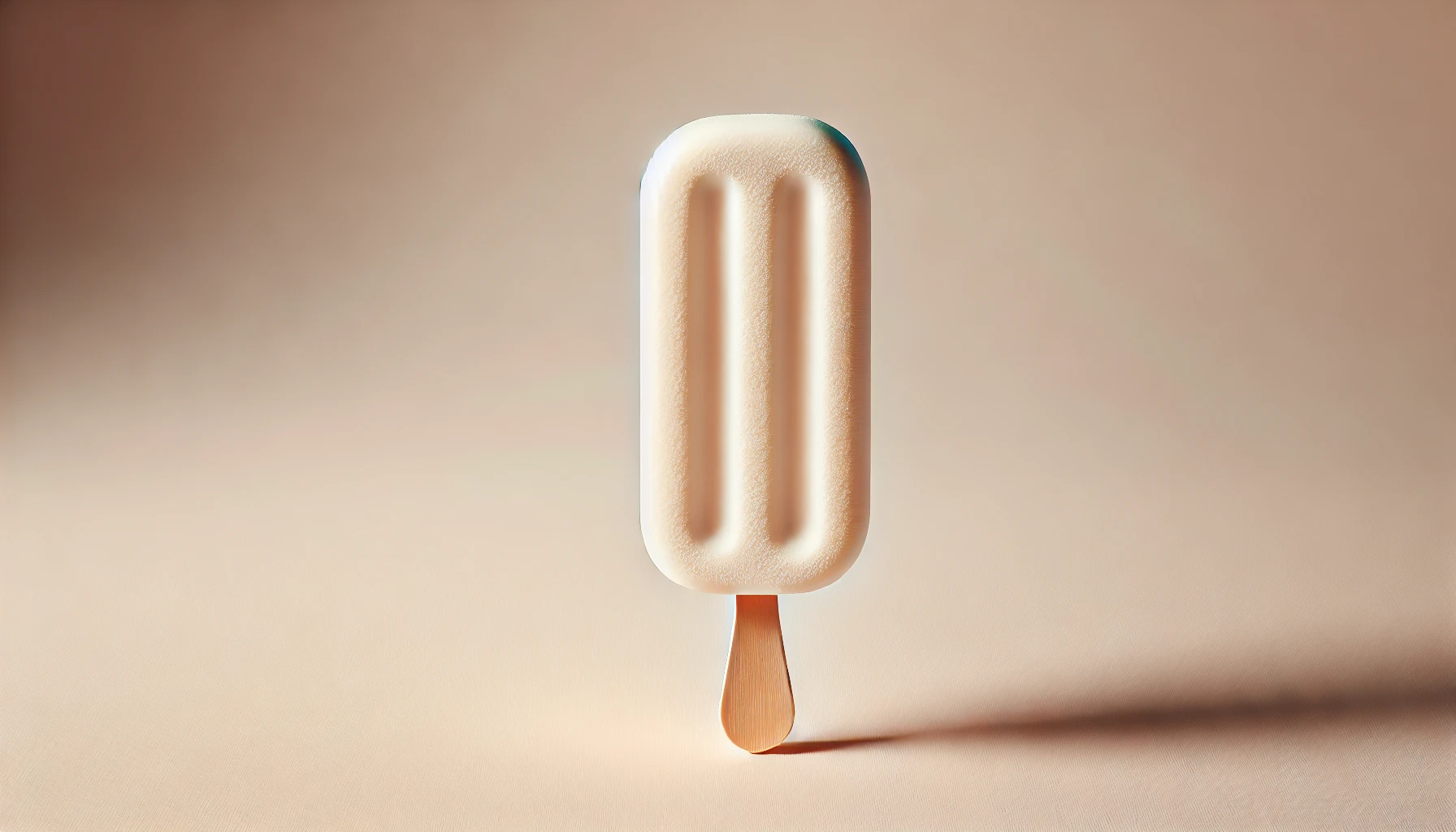 A long rectangular yogurt ice cream bar with a stick, displayed beautifully to highlight its appeal. The yogurt bar has a creamy, smooth texture and looks very refreshing. The background is minimalistic to keep the focus on the ice cream bar.