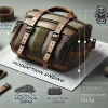 A stylish, military-inspired bag with functionality and fashion appeal, with a simple and minimal design. Displayed with details suggesting a misconception around production ending, emphasizing rarity. Horizontal (16:9) image.